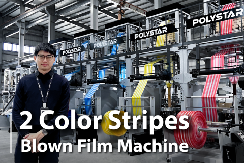 2 Renk Çizgili Blown Film Makinası